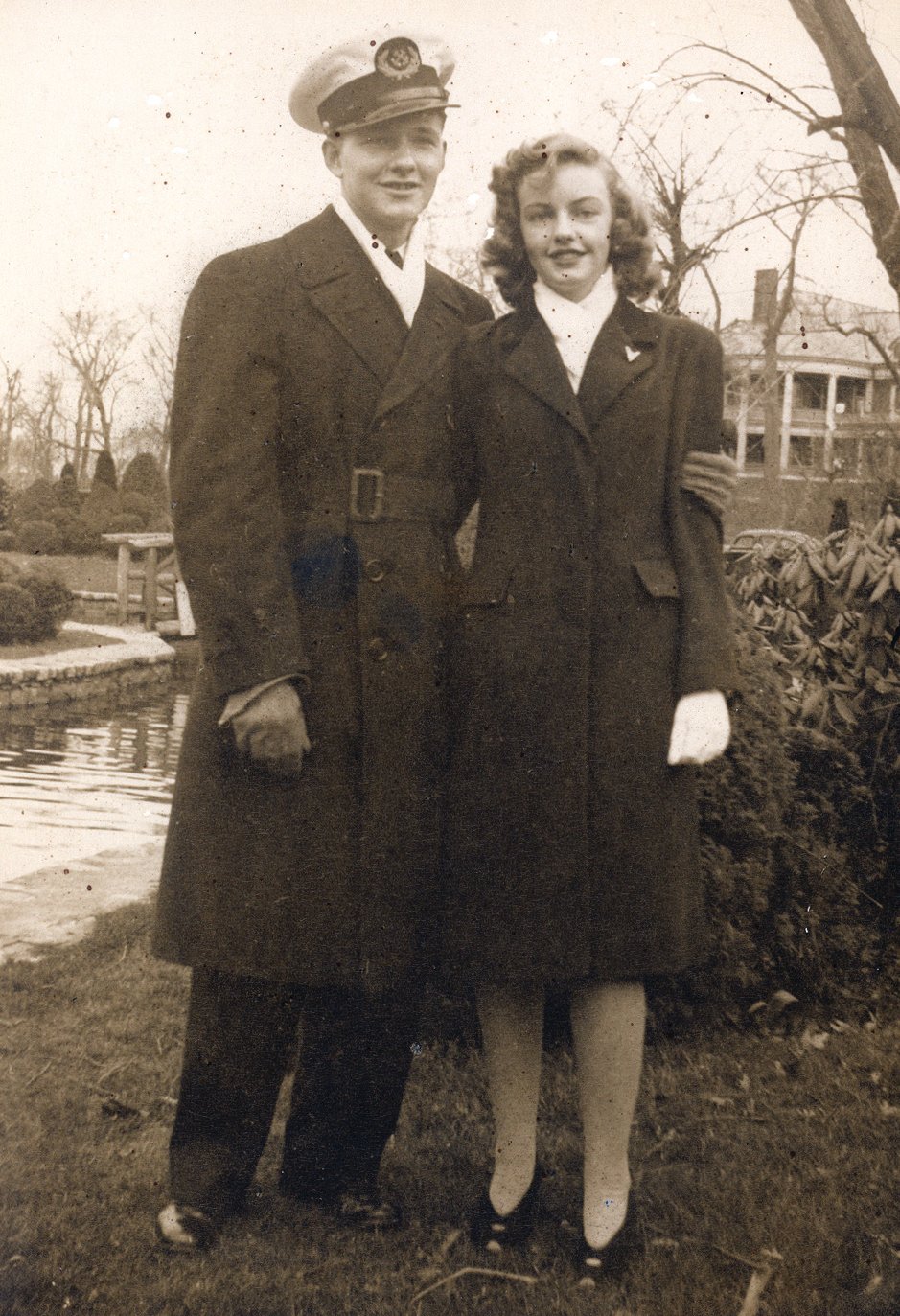 SHE WANTED HIM AT HOME: Harry and Jackie before he left to serve in the Merchant Marines. When he returned after WWII she said she would marry him only he left the Merchant Marines.